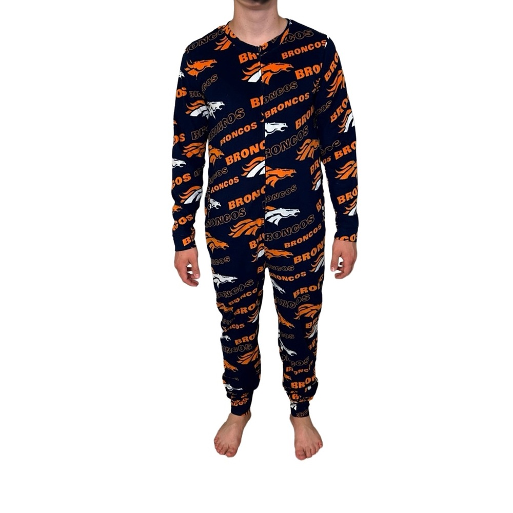 NFL Team Apparel Blue and Orange‎ Pajama Onesie